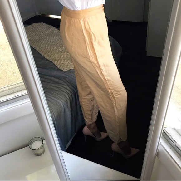 🐪 CAMEL LINEN WIDE LEG HIGH WAIST PANTS! - Picture 5 of 9